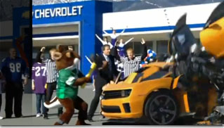 Chevrolet in Super Bowl XLV Commercial (Camaro Transformers) - Muscle Cars Blog