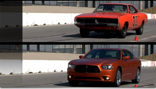 2011 Dodge Charger vs. The General Lee Track Video - Muscle Cars Blog