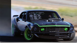 Vaughn Gittin Jr's 1969 RTR-X Mustang Smoking Tires - Muscle Cars Blog