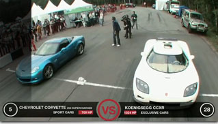 Chevrolet Corvette Z06 Supercharged vs Koenigseg CCXR - Muscle Cars Blog