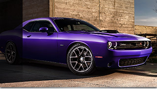 2016 Dodge Challenger Plum Crazy Heritage Hue Front Angle