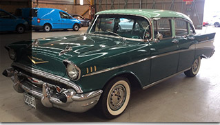 1957 Chevrolet Bel Air 4.6 Sedan Saloon Front Angle